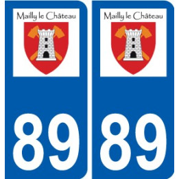 89 Auxerre logo sticker plate stickers city