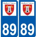 89 Auxerre logo autocollant plaque stickers ville