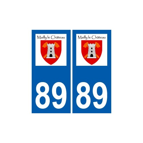 89 Auxerre logo sticker plate stickers city