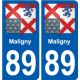 89 Auxerre blason autocollant plaque stickers ville