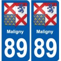89 Auxerre blason autocollant plaque stickers ville