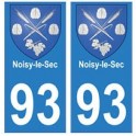 93 Noisy-le-sec blason autocollant plaque stickers ville