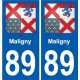 89 Auxerre blason autocollant plaque stickers ville