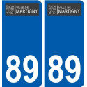 89 Auxerre logo adesivo piastra adesivi città
