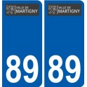 89 Auxerre logo autocollant plaque stickers ville