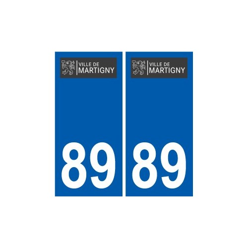 89 Auxerre logo sticker plate stickers city