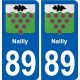 89 Auxerre blason autocollant plaque stickers ville