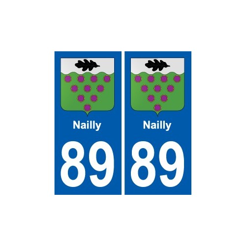 89 Auxerre escudo de armas de la etiqueta engomada de la placa de pegatinas de la ciudad