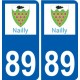 89 Auxerre logo autocollant plaque stickers ville