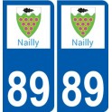 89 Auxerre logo autocollant plaque stickers ville