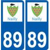 89 Auxerre logo aufkleber typenschild aufkleber stadt