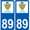 89 Auxerre logo autocollant plaque stickers ville