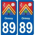 89 Auxerre wappen aufkleber typenschild aufkleber stadt