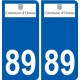 89 Auxerre logo sticker plate stickers city