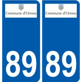 89 Auxerre logo sticker plate stickers city