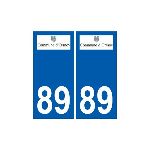 89 Auxerre logo sticker plate stickers city