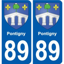 89 Auxerre coat of arms sticker plate stickers city