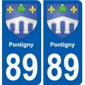 89 Auxerre blason autocollant plaque stickers ville