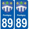 89 Auxerre blason autocollant plaque stickers ville