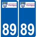 89 Auxerre logo autocollant plaque stickers ville