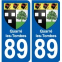 89 Auxerre coat of arms sticker plate stickers city