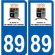 89 Auxerre logo adesivo piastra adesivi città