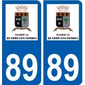 89 Auxerre logo sticker plate stickers city