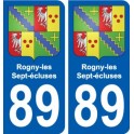 89 Auxerre coat of arms sticker plate stickers city