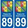 89 Auxerre wappen aufkleber typenschild aufkleber stadt
