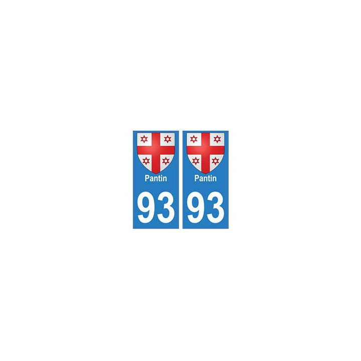93 Pantin blason autocollant plaque stickers ville