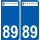 89 Auxerre logo autocollant plaque stickers ville