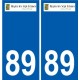 89 Auxerre logo autocollant plaque stickers ville