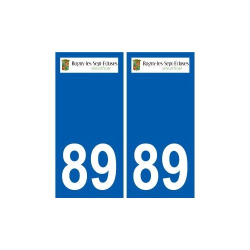 89 Auxerre logotipo de la etiqueta engomada de la placa de pegatinas de la ciudad