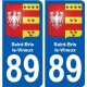 89 Auxerre coat of arms sticker plate stickers city