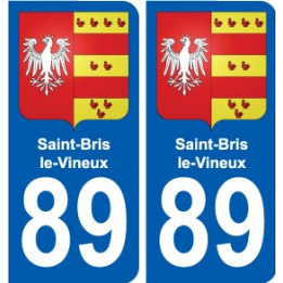 89 Auxerre escudo de armas de la etiqueta engomada de la placa de pegatinas de la ciudad