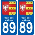89 Auxerre coat of arms sticker plate stickers city