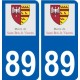 89 Auxerre logo adesivo piastra adesivi città