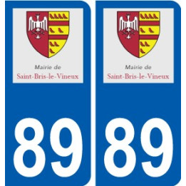 89 Auxerre logo sticker plate stickers city