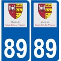 89 Auxerre logo sticker plate stickers city