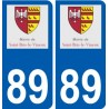 89 Auxerre logo adesivo piastra adesivi città