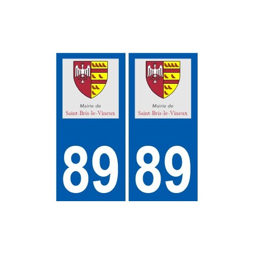 89 Auxerre logo adesivo piastra adesivi città