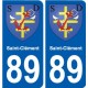 89 Auxerre stemma adesivo piastra adesivi città