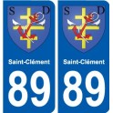 89 Auxerre coat of arms sticker plate stickers city