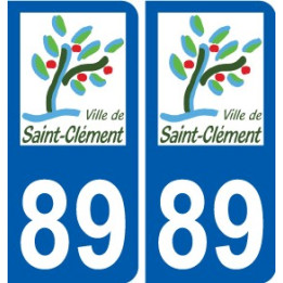 89 Auxerre logotipo de la etiqueta engomada de la placa de pegatinas de la ciudad