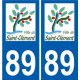 89 Auxerre logo sticker plate stickers city