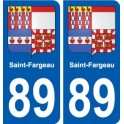 89 Auxerre coat of arms sticker plate stickers city