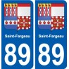 89 Auxerre blason autocollant plaque stickers ville