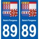 89 Auxerre blason autocollant plaque stickers ville
