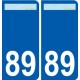 89 Auxerre logo sticker plate stickers city