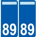 89 Auxerre logo sticker plate stickers city